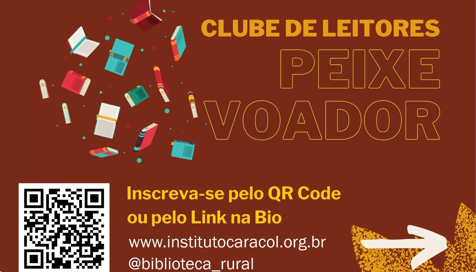 “Peixe Voador” Clube de Leitura e Oficinas de Poesia na Biblioteca Rural em Rodeio